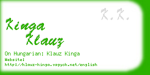 kinga klauz business card